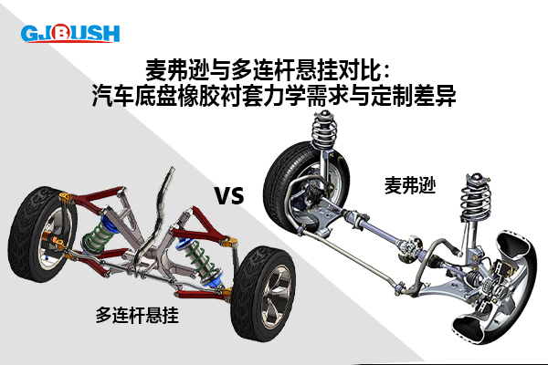 麦弗逊与多连杆悬挂对比：汽车底盘橡胶衬套力学需求与定制差异