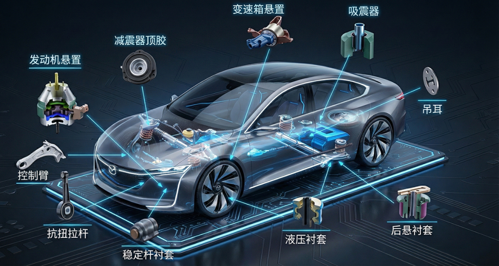 汽车底盘多阶衬套矩阵