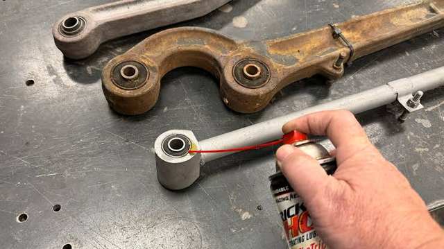 install suspension bushing without lubricant