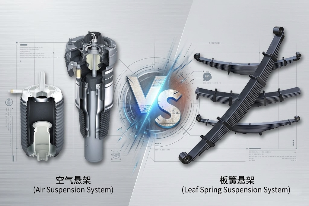 空气悬架与板簧悬架衬套对比