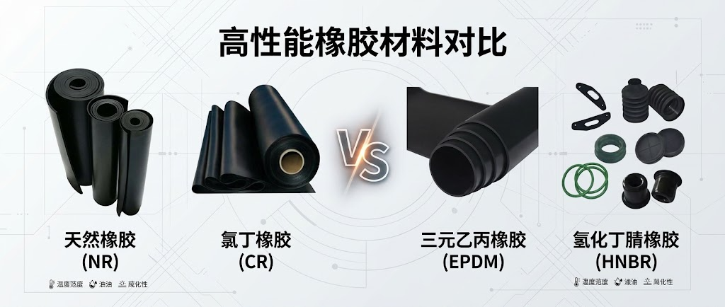 汽车高温环境橡胶材料对比